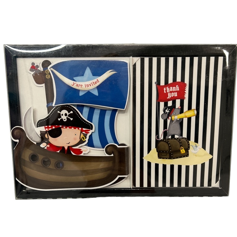 Kids Pirate Birthday Party Invitations 12 Count